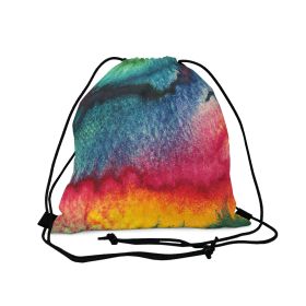 Drawstring Bag, Multicolor Watercolor Abstract Print