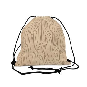 Drawstring Bag, Beige And Brown Tree Sketch Line Art