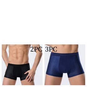 Ice silk men's underwear mesh boxer (Option: Set5-XL)