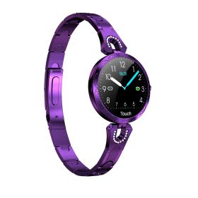 Fashion Women's Smart Watch Waterproof Wearable Device Heart Rate Monitor Sports Smartwatch for Women Ladies (Option: Violet)