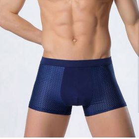 Ice silk men's underwear mesh boxer (Option: Royal blue-XL)