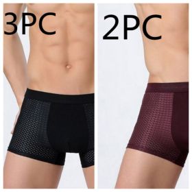 Ice silk men's underwear mesh boxer (Option: 5pcs set-XL)