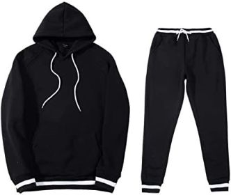 Mens 2 Piece Tracksuit Running Jogging Hoodie Pants Sets Loose Hooded Plus Velvet and Thick Sport Suit (size: XXL)