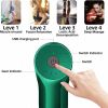 Mini Massage Gun Small Pocket Size Portable Compact Percussion Massager for Travel Gym, 4 Heads 4 Speed