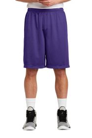 Sport-Tek Long PosiCharge Classic Mesh Short ST515 (Color: purple)