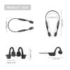 Wireless Ture Bone Conduction Headphones; Sports Headset; Sweat & Water Proof Quiet Comfortable Open Ear For Cycling & Workouts; TF Card Mode Switch