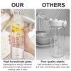 500ml Fashion Glass Water Bottle And Time Marker Creative Large Capacity Leakproof Drink Bottle Drop-Resistant Sport Outdoor